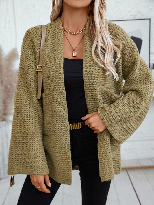 Open Front Long Sleeve Cardigan