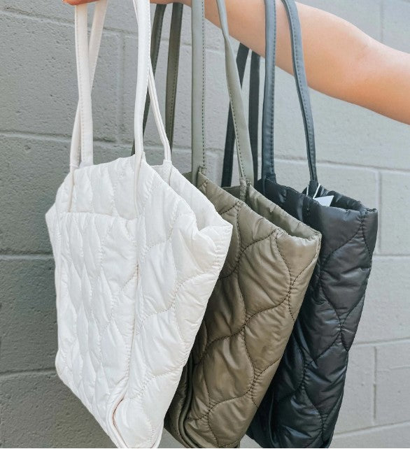 PRESLEE PETITE PUFFER TOTE - 3 COLORS!