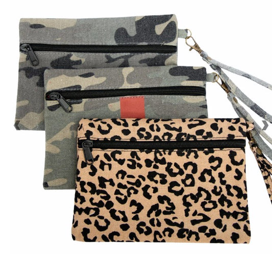 CANVAS CLUTCH/WRISTLET