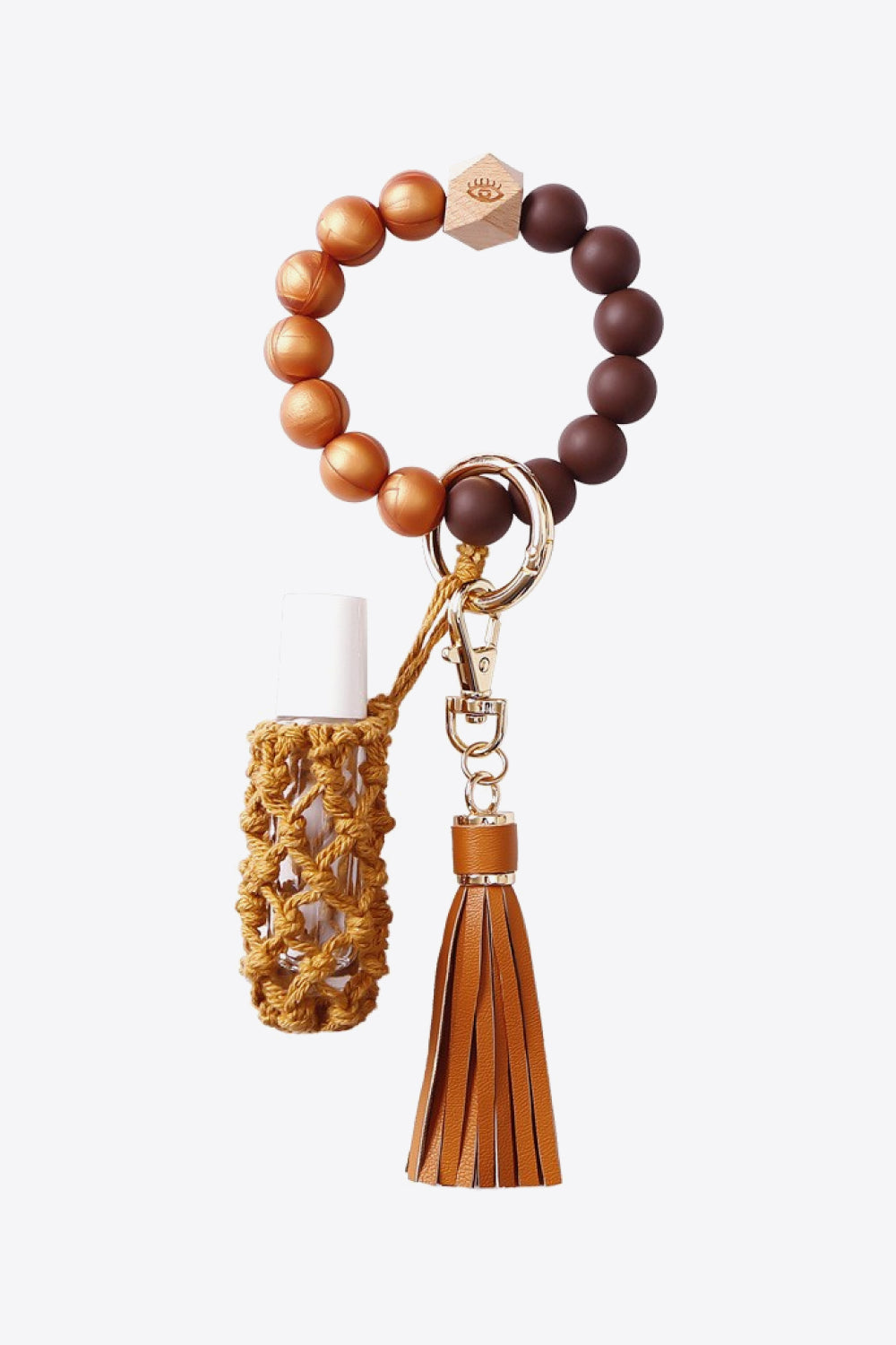 Evil Eye Beaded Keychain with Tassel