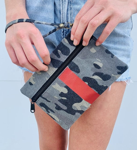 CANVAS CLUTCH/WRISTLET