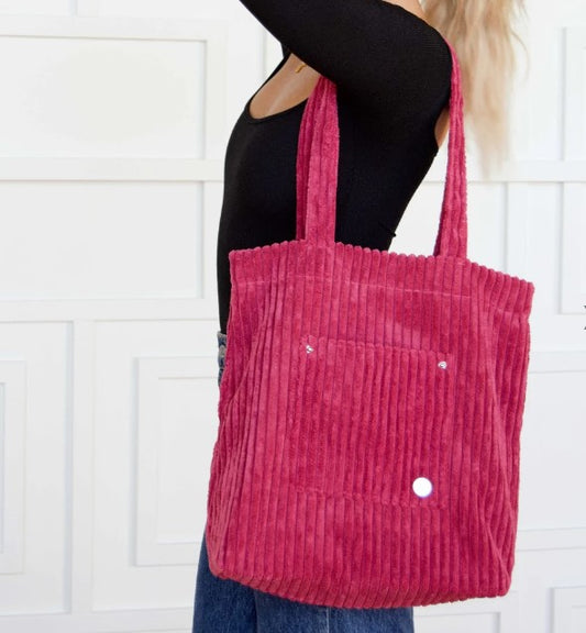 SAMMIE CORDUROY TOTE BAG - 3 COLORS