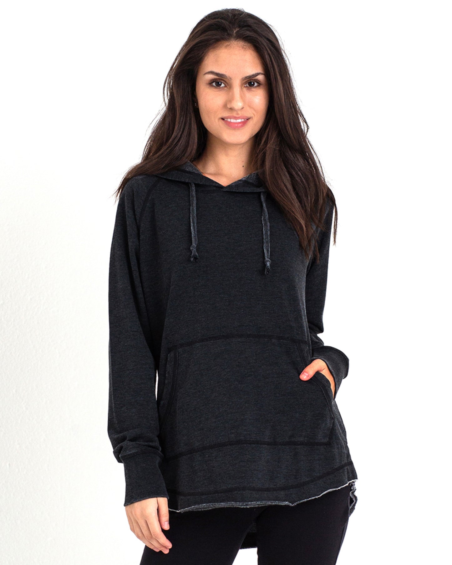 WOMEN'S TUNIC FLEECE HOODIE