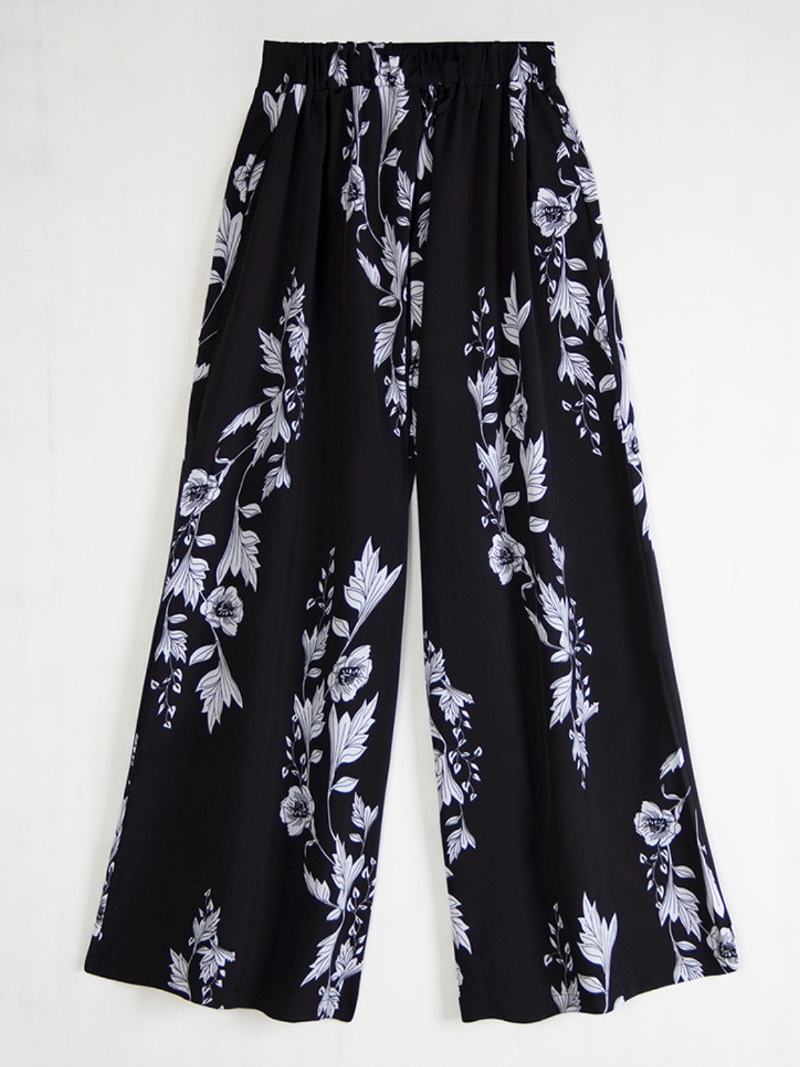 Floral Elastic Waist Culottes