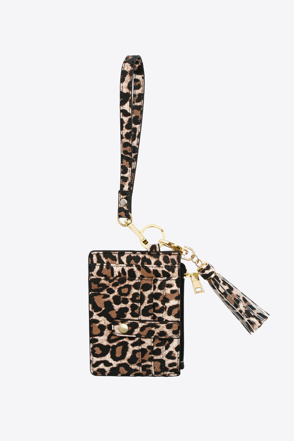 Leopard Tassel Keychain with Wallet